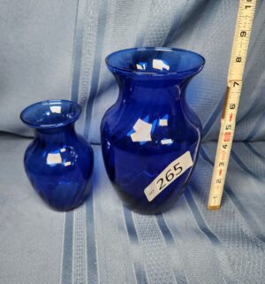 c265- cobalt blue glass vases - Image 1