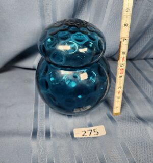 c275- beacon hand blown coin dot vase w/ lid - Image 1