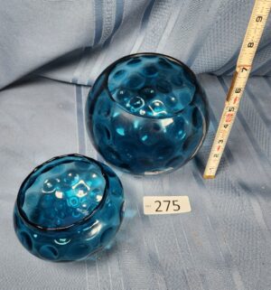 c275- beacon hand blown coin dot vase w/ lid - Image 2