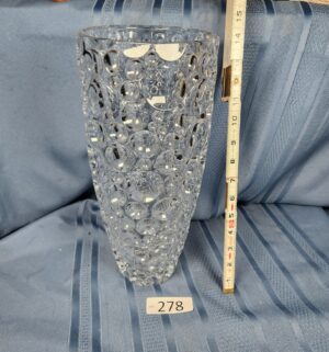c278- Bohemian Czech crystal bubble vase - Image 1