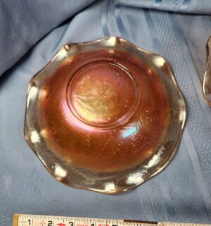 c279- orange carnival glass bowls - Image 2
