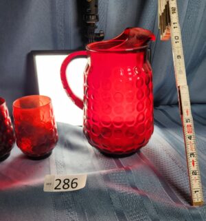 c286- Anchor Hocking Royal Ruby Red Bubble Glass - Image 2