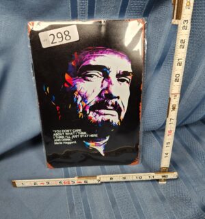 c298- merle haggard tin sign - Image 1