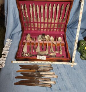 c307- antique silverplate flatware - Image 1