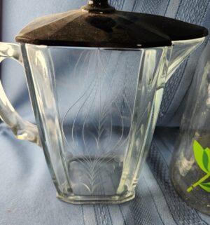 c312- beverage pitcher by paden city, retro glass jar - Image 2