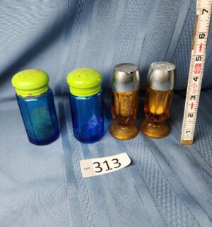 c313- antique glass shakers - Image 1
