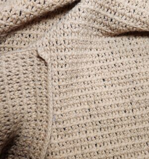 c349- textured crocheted blanket - Image 2