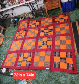 c357- mid century hand sewn quilt - Image 1