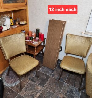 c364- mid-century modern Formica and chrome dinette set. Remarkable condition! - Image 3