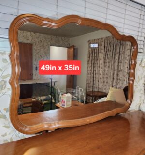 c367- Mid century French Provincial Bassett dresser w/ mirror - Image 4