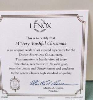 d51- Bashful Lenox Disney Showcase Ornament - Image 3