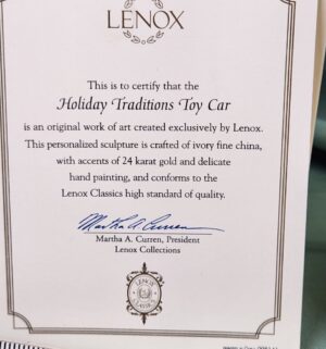 d54- toy car Lenox holiday tradtions - Image 3