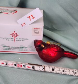 d71- Old World Christmas Northern Cardinal glass blown ornament - Image 1