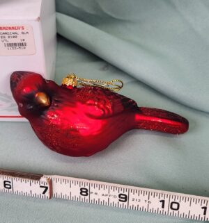 d71- Old World Christmas Northern Cardinal glass blown ornament - Image 2