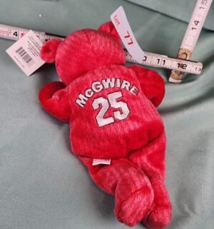 d77- Salvinos Bammers Mark McGwire collectible plush bear - Image 2