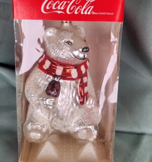 d88- Kurt Adler Coca-Cola polar bear European style glass ornament - Image 2
