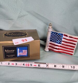 d93- Stars & Stripes Polonaise glass ornament - Image 1