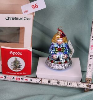 d96- Spode Christmas Tree Collection Sophie doll glass ornament - Image 1