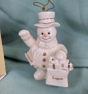 d102- Lenox Shopping Snowman ornament - Image 2