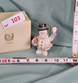 d103- Lenox Snowman Ringing in the Millennium - Image 1