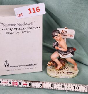 d116- No Swimming by Norman Rockwell - Image 1