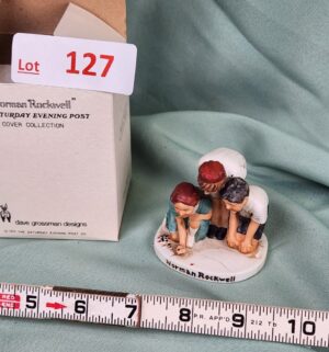 d127- Marble Players Norman Rockwell - Image 1
