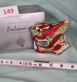 d149- Kurt S. Adler Polonaise Collection glass tropical fish Christmas ornament. - Image 1