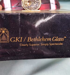 d193- Glass Football Ornament. GKI - Image 2