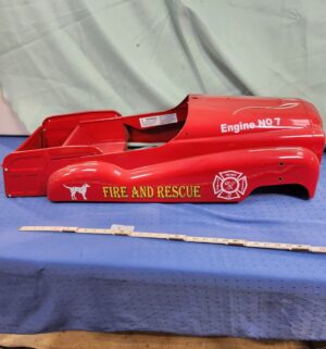 e3- restored American Retro Deluxe Fire Truck pedal car body - Image 9