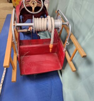 e11- vintage style jet flow drive fire truck pedal car. - Image 4
