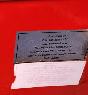 e24- Gendron Fire Truck Pedal Car - Image 9