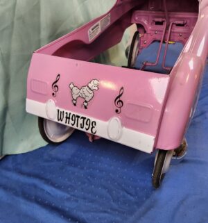 e40- InStep steel retro-style pink lady pedal car - Image 8