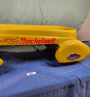 e48- 1930s Style Glide Ride Rocketeer steel pull wagon - Image 10