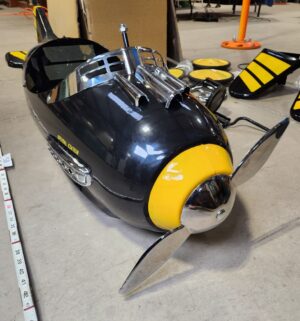 e58- Yellow Jacket pedal airplane ride-on Special Edition. Never assembled. American Retro LLC - Image 4