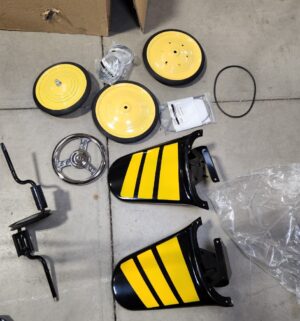 e58- Yellow Jacket pedal airplane ride-on Special Edition. Never assembled. American Retro LLC - Image 10