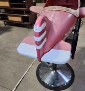e59- circa 1940s Koken Murray Pursuit child's pedal airplane. converted into barber chair. - Image 8