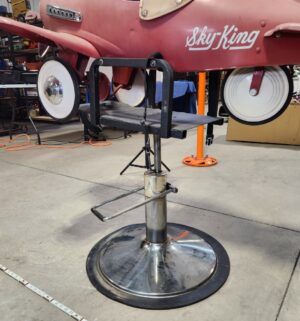 e59- circa 1940s Koken Murray Pursuit child's pedal airplane. converted into barber chair. - Image 9