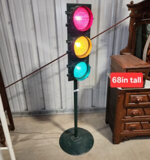e64- vintage 1930s Art Deco 3-light traffic signal by Automatic signal Div. LFE Corp - Image 1