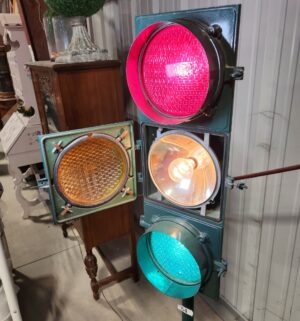 e64- vintage 1930s Art Deco 3-light traffic signal by Automatic signal Div. LFE Corp - Image 6