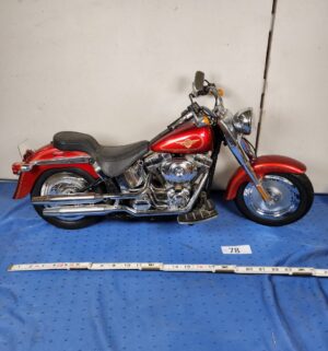 e78- New Bright remote control Harley-Davidson Fat Boy toy motorcycle. - Image 1