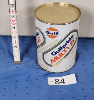 e84- vintage Sealed 10w-40 Gulfpride Multi-G motor oil can - Image 1