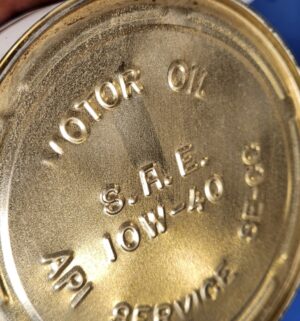 e85- vintage Sealed 10w-40 Gulfpride Multi-G motor oil can - Image 2