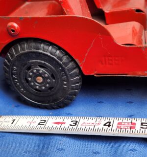 e97- 1940s Marx Willys Jeep toy made of pressed steel - Image 5