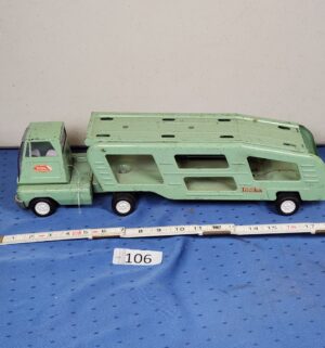 e106- 1960s Mint Green Tonka Car Hauler Carrier - Image 1