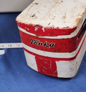 e107- Tonka Thunderbird Express pressed steel toy semi-truck and trailer - Image 7
