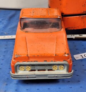 e108 1950s Orange Tonka Allied Van Lines pressed steel toy truck - Image 3