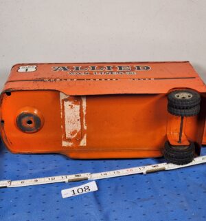 e108 1950s Orange Tonka Allied Van Lines pressed steel toy truck - Image 5