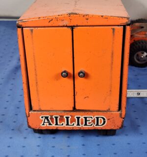 e108 1950s Orange Tonka Allied Van Lines pressed steel toy truck - Image 8
