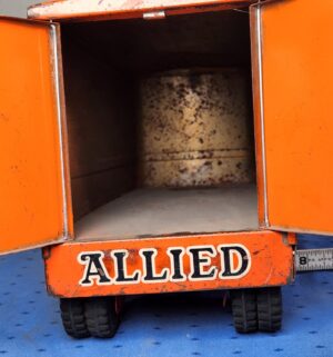 e108 1950s Orange Tonka Allied Van Lines pressed steel toy truck - Image 9