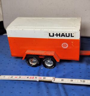 e117- 1960s Nylint pressed steel U-Haul Ford pickup truck and trailer set - Image 3